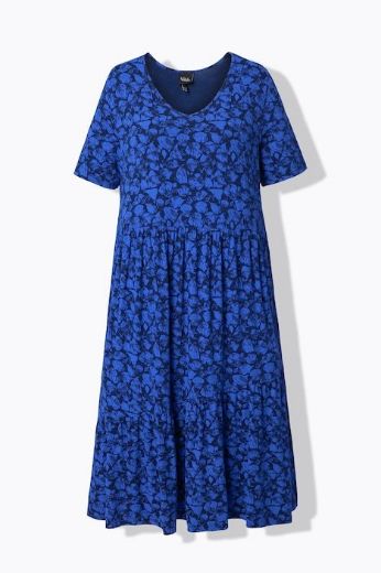 Moda za polnejše Haljina midi A kroja na volane plus velikost, xxl, Ulla Popken in Johann Popken (JP1880)