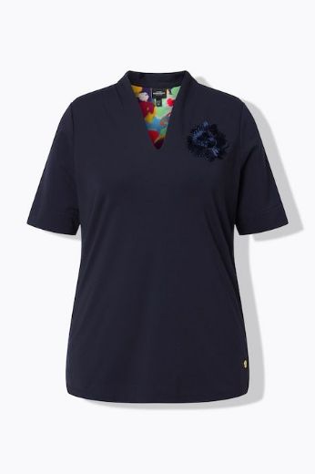 Moda za polnejše Majica kratkih rukava V izreza plus velikost, xxl, Ulla Popken in Johann Popken (JP1880)