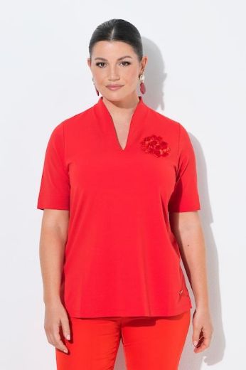 Moda za polnejše Majica kratkih rukava V izreza plus velikost, xxl, Ulla Popken in Johann Popken (JP1880)