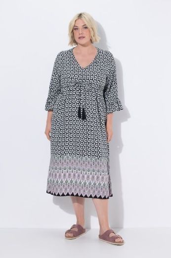 Moda za polnejše Haljina midi 3/4 rukava a kroja plus velikost, xxl, Ulla Popken in Johann Popken (JP1880)