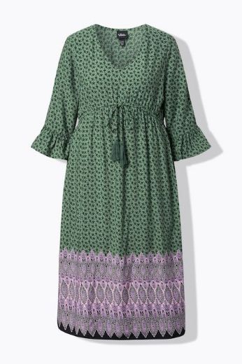 Moda za polnejše Haljina midi 3/4 rukava a kroja plus velikost, xxl, Ulla Popken in Johann Popken (JP1880)