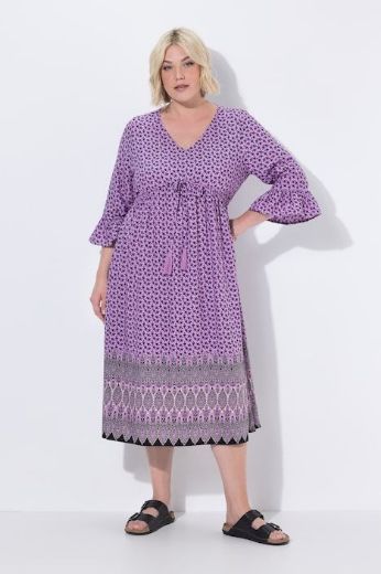 Moda za polnejše Haljina midi 3/4 rukava a kroja plus velikost, xxl, Ulla Popken in Johann Popken (JP1880)