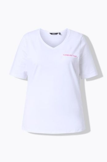 Moda za polnejše Majica kratkih rukava V izreza plus velikost, xxl, Ulla Popken in Johann Popken (JP1880)