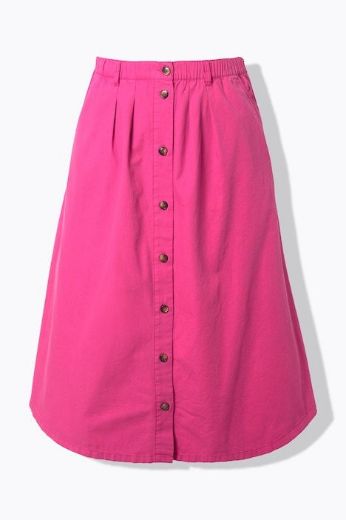 Moda za polnejše Suknja traper duži model na kopčanje plus velikost, xxl, Ulla Popken in Johann Popken (JP1880)