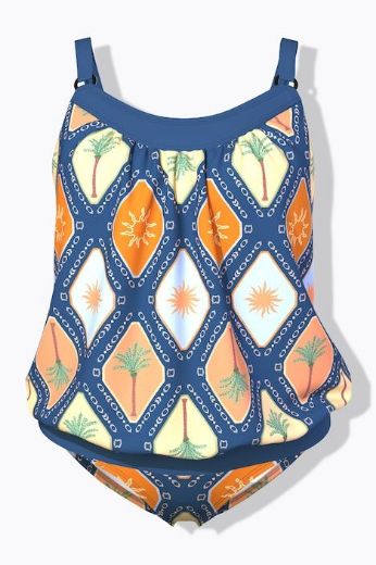 Moda za polnejše Kupaći kostim tankini plus velikost, xxl, Ulla Popken in Johann Popken (JP1880)