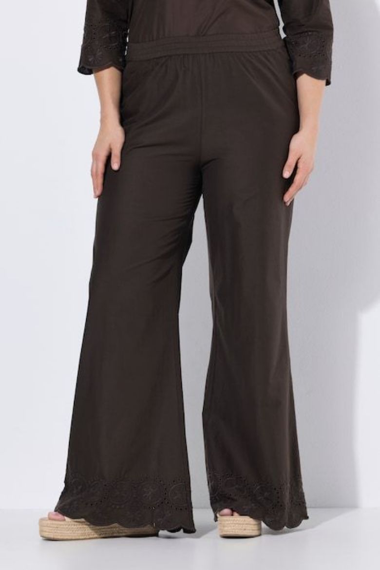 Moda za polnejše Hlače širokih nogavica pamučne plus velikost, xxl, Ulla Popken in Johann Popken (JP1880)