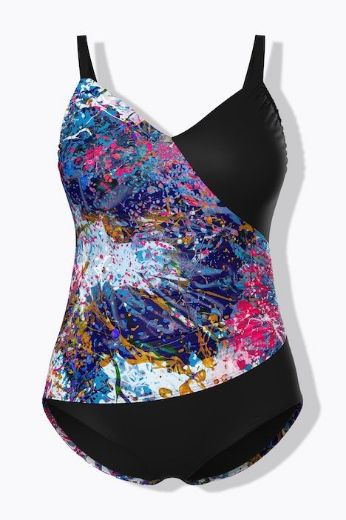 Moda za polnejše Kupaći kostim jednodijelni mekanih košarica plus velikost, xxl, Ulla Popken in Johann Popken (JP1880)