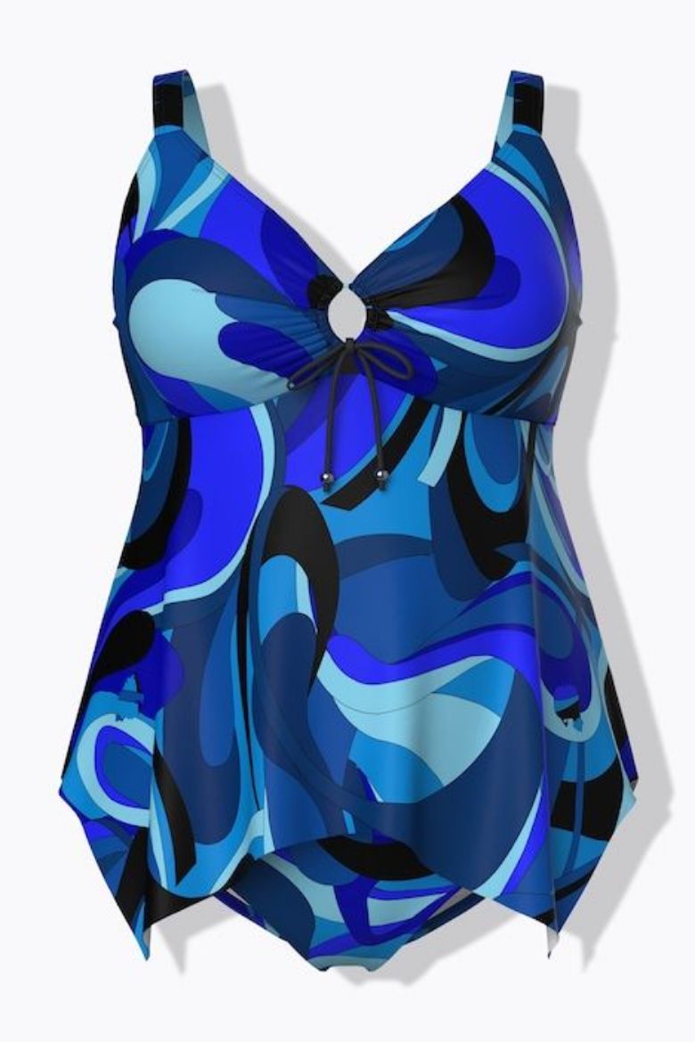 Moda za polnejše Kupaći kostim tankini plus velikost, xxl, Ulla Popken in Johann Popken (JP1880)