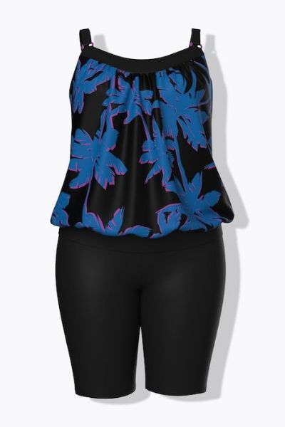 Slika Kupaći kostim tankini mekanih košarica i podesivih naramenica