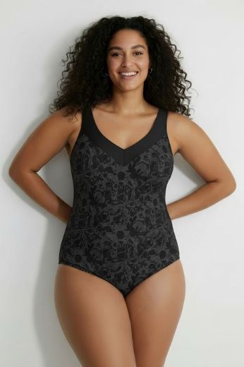 Moda za polnejše Kupaći kostim jednodijelni mekanih košarica plus velikost, xxl, Ulla Popken in Johann Popken (JP1880)