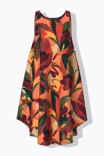 Moda za polnejše Haljina midi bez rukava A kroja plus velikost, xxl, Ulla Popken in Johann Popken (JP1880)