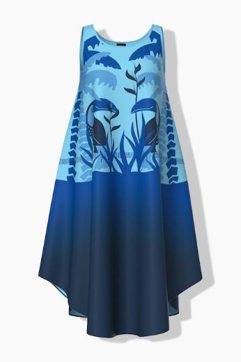 Moda za polnejše Haljina midi bez rukava A kroja plus velikost, xxl, Ulla Popken in Johann Popken (JP1880)