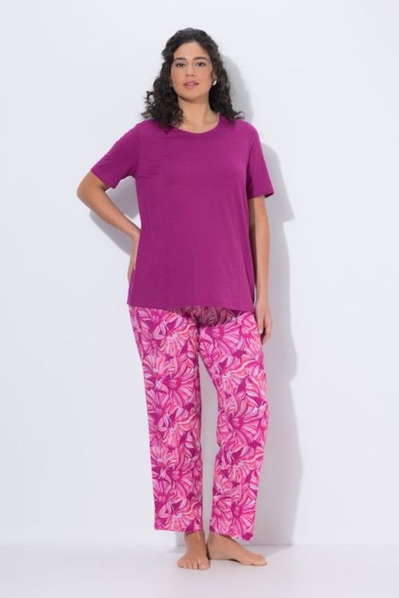 Moda za polnejše Pidžama kratkih rukava i dugih nogavica plus velikost, xxl, Ulla Popken in Johann Popken (JP1880)