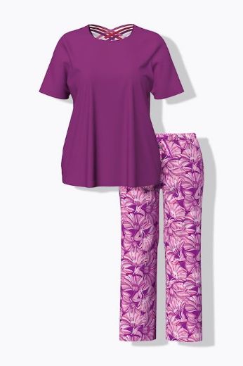 Moda za polnejše Pidžama kratkih rukava i dugih nogavica plus velikost, xxl, Ulla Popken in Johann Popken (JP1880)