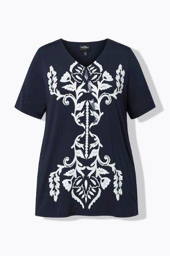 Moda za polnejše Majica kratkih rukava A kroja plus velikost, xxl, Ulla Popken in Johann Popken (JP1880)