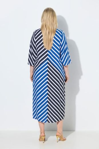 Moda za polnejše Haljina maxi 3/4 rukavi prugasta plus velikost, xxl, Ulla Popken in Johann Popken (JP1880)