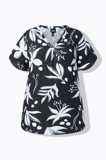 Moda za polnejše Bluza kratkih rukava V izreza plus velikost, xxl, Ulla Popken in Johann Popken (JP1880)