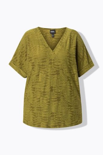 Moda za polnejše Majica kratkih rukava šireg kroja V izreza plus velikost, xxl, Ulla Popken in Johann Popken (JP1880)