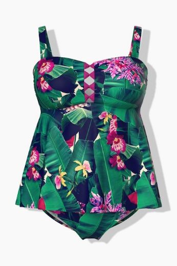 Moda za polnejše Kupaći kostim tankini plus velikost, xxl, Ulla Popken in Johann Popken (JP1880)