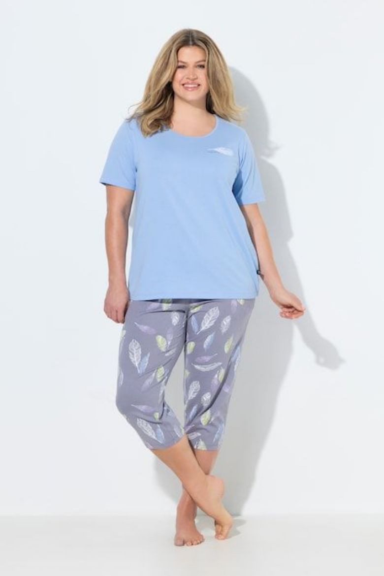 Moda za polnejše Pidžama kratkih rukava i dugih nogavica plus velikost, xxl, Ulla Popken in Johann Popken (JP1880)