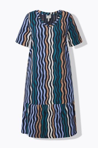 Moda za polnejše Haljina midi kratkih rukava pamučna plus velikost, xxl, Ulla Popken in Johann Popken (JP1880)