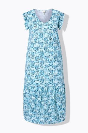 Moda za polnejše Haljina maxi kratkih rukava pamučna plus velikost, xxl, Ulla Popken in Johann Popken (JP1880)