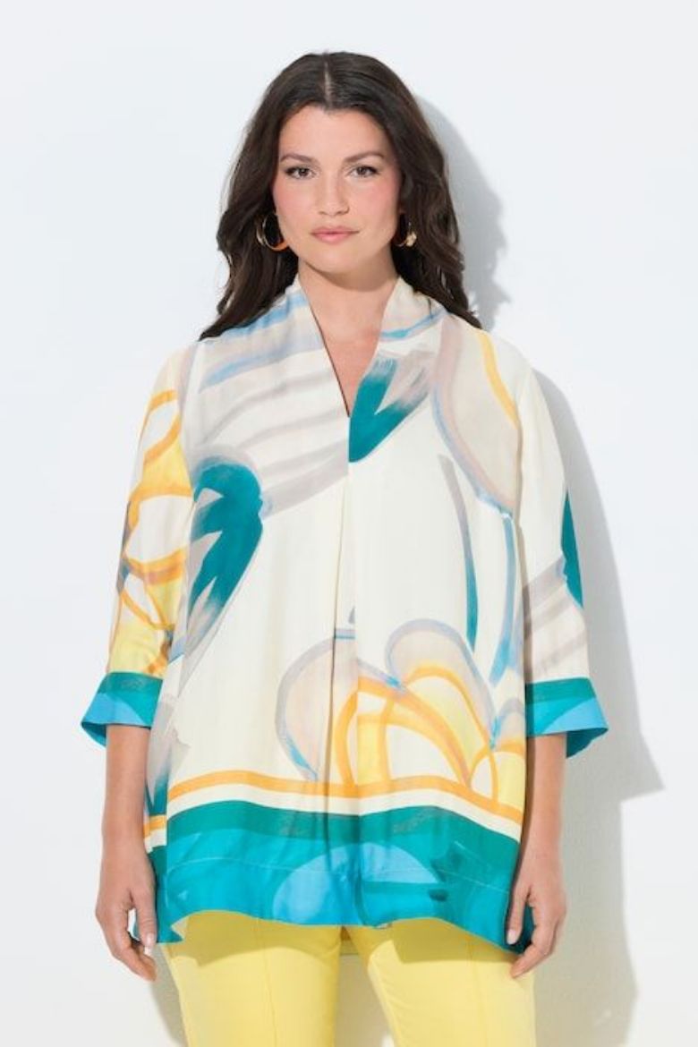 Moda za polnejše Haljina kratkih rukava A kroja plus velikost, xxl, Ulla Popken in Johann Popken (JP1880)