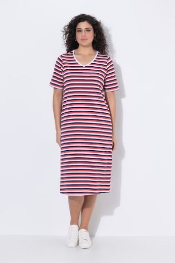 Moda za polnejše Haljina midi kratkih rukava A kroja plus velikost, xxl, Ulla Popken in Johann Popken (JP1880)