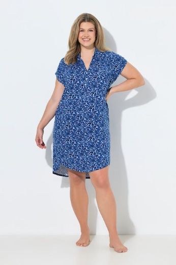 Moda za polnejše Spavaćica kratkih rukava s kragnom plus velikost, xxl, Ulla Popken in Johann Popken (JP1880)