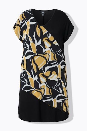 Moda za polnejše Haljina kratkih rukava  V izreza plus velikost, xxl, Ulla Popken in Johann Popken (JP1880)