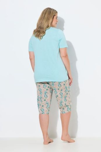 Moda za polnejše Pidžama kratkih rukava i kratkih nogavica plus velikost, xxl, Ulla Popken in Johann Popken (JP1880)