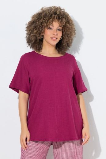 Moda za polnejše Bluza kratkih rukava, okrugli izrez plus velikost, xxl, Ulla Popken in Johann Popken (JP1880)