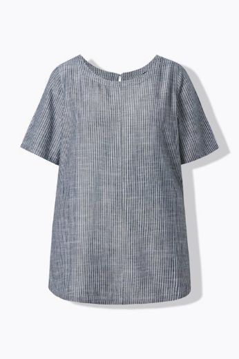 Moda za polnejše Bluza kratkih rukava, okrugli izrez plus velikost, xxl, Ulla Popken in Johann Popken (JP1880)