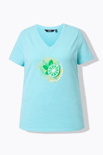 Moda za polnejše Majica kratkih rukava V ovratnika plus velikost, xxl, Ulla Popken in Johann Popken (JP1880)