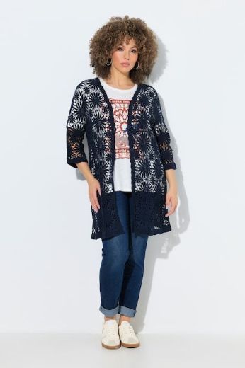 Moda za polnejše Kardigan 3/4 rukava  V ovratnika plus velikost, xxl, Ulla Popken in Johann Popken (JP1880)