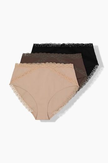Moda za polnejše Gaćice midi 3 komada plus velikost, xxl, Ulla Popken in Johann Popken (JP1880)