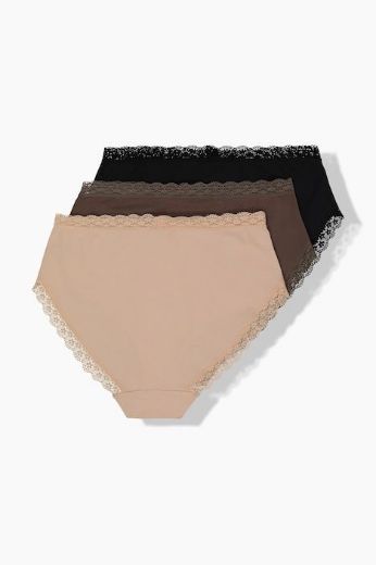 Moda za polnejše Gaćice midi 3 komada plus velikost, xxl, Ulla Popken in Johann Popken (JP1880)