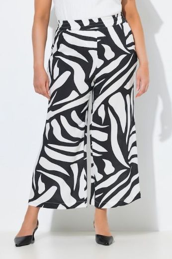 Moda za polnejše Hlače širokih nogavuica zebra uzorka plus velikost, xxl, Ulla Popken in Johann Popken (JP1880)