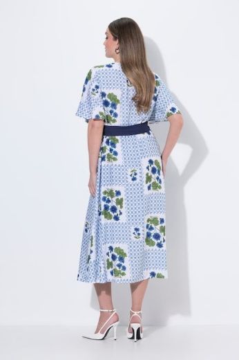 Moda za polnejše Haljina maxi kratkih rukava V izreza plus velikost, xxl, Ulla Popken in Johann Popken (JP1880)