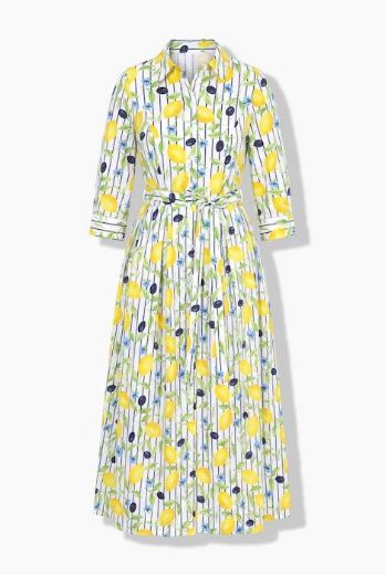 Moda za polnejše Haljina maxi s kragnom rukavi 3/4 plus velikost, xxl, Ulla Popken in Johann Popken (JP1880)