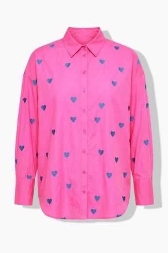 Moda za polnejše Košulja dugih rukava s printom srca plus velikost, xxl, Ulla Popken in Johann Popken (JP1880)