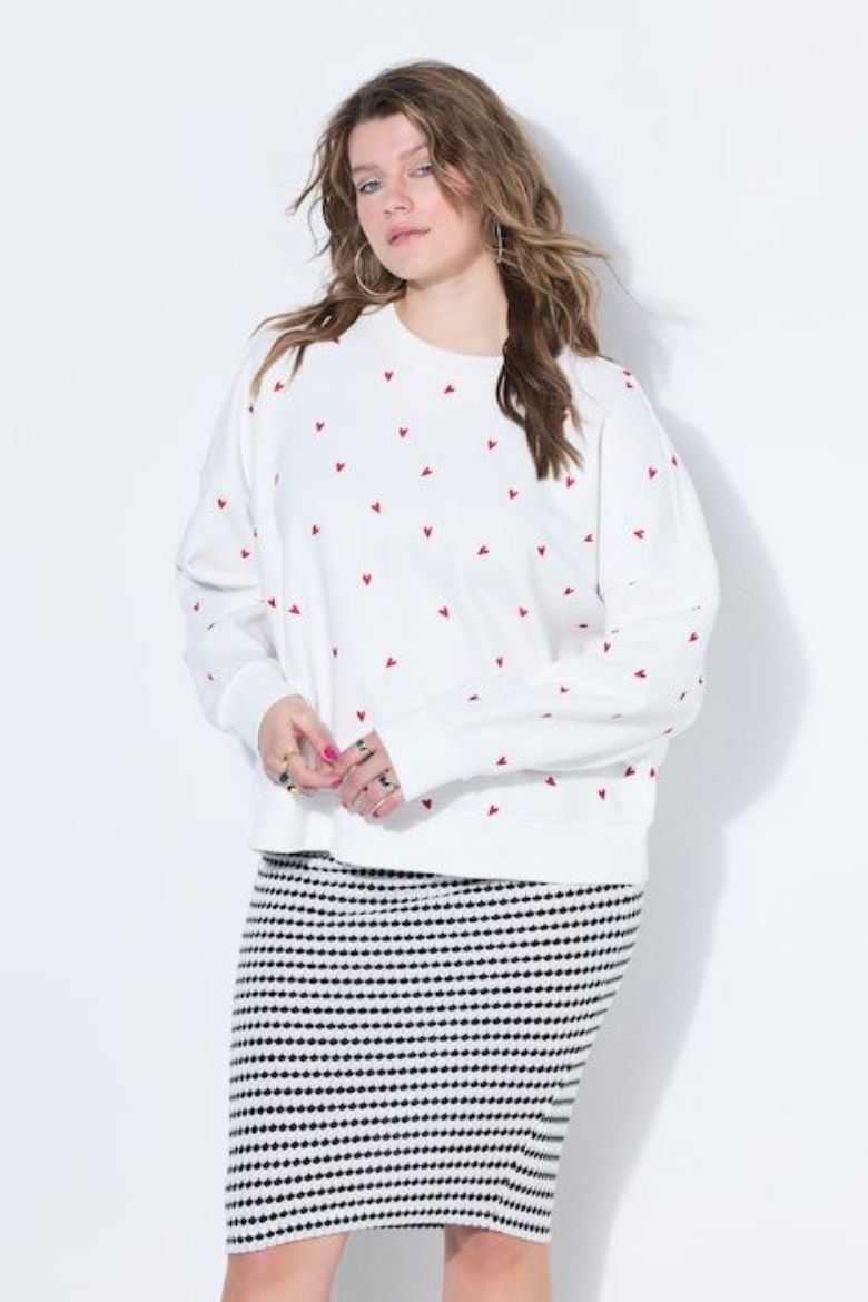 Moda za polnejše Majica dugih rukava šireg kroja plus velikost, xxl, Ulla Popken in Johann Popken (JP1880)