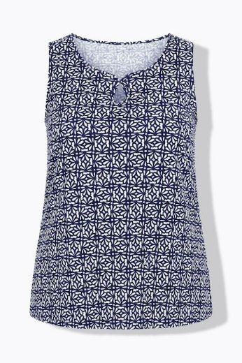 Moda za polnejše Majica bez rukava A kroja plus velikost, xxl, Ulla Popken in Johann Popken (JP1880)