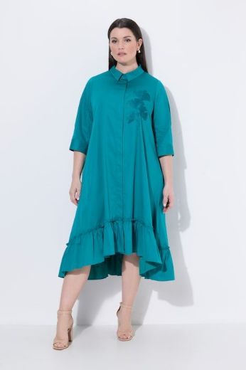 Moda za polnejše Haljina maxi 3/4 rukava plus velikost, xxl, Ulla Popken in Johann Popken (JP1880)