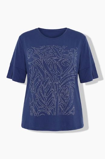 Moda za polnejše Majica kratkih rukava s uzorkom plus velikost, xxl, Ulla Popken in Johann Popken (JP1880)