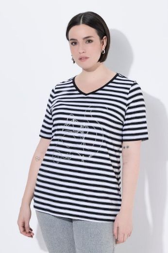 Moda za polnejše Majica kratkih rukava V ovratnika plus velikost, xxl, Ulla Popken in Johann Popken (JP1880)