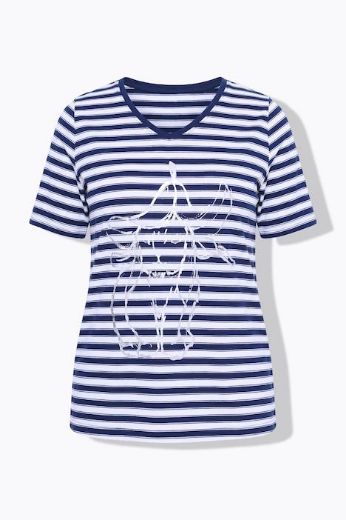 Moda za polnejše Majica kratkih rukava V ovratnika plus velikost, xxl, Ulla Popken in Johann Popken (JP1880)