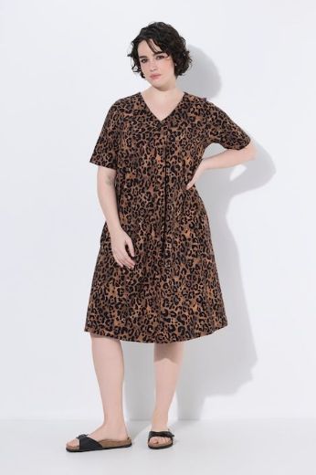 Moda za polnejše Haljina midi kratkih rukava plus velikost, xxl, Ulla Popken in Johann Popken (JP1880)