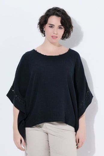 Moda za polnejše Bluza polu rukava od muslina plus velikost, xxl, Ulla Popken in Johann Popken (JP1880)