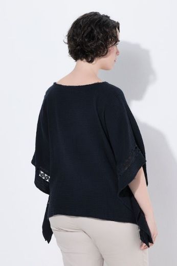 Moda za polnejše Bluza polu rukava od muslina plus velikost, xxl, Ulla Popken in Johann Popken (JP1880)